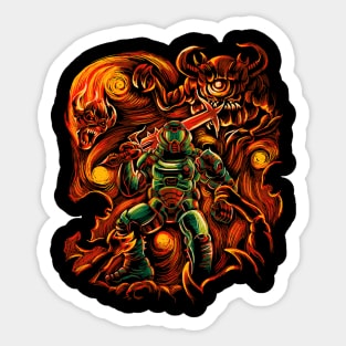 Fiery Night Sticker